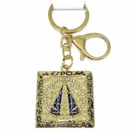 Chaveiro Nossa Senhora Aparecida Dourado - Chaveiro Religioso de Luxo