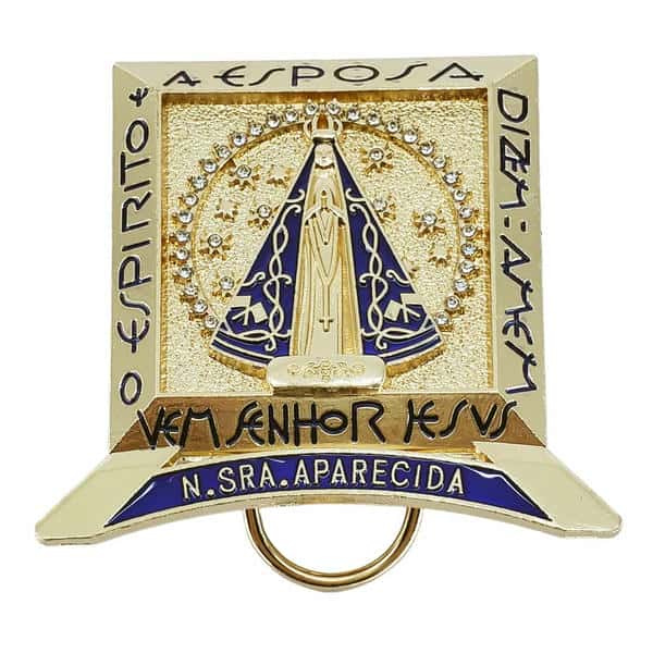 Nicho De Metal Nossa Senhora Aparecida Basílica Enfeite 5cm-001 Nicho De Metal Nossa Senhora Aparecida Basílica Enfeite 5cm