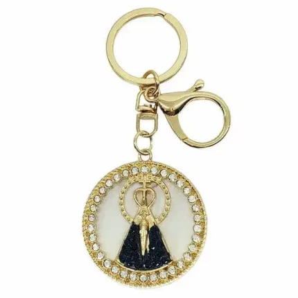 Chaveiro Nossa Senhora Aparecida Terço com strass