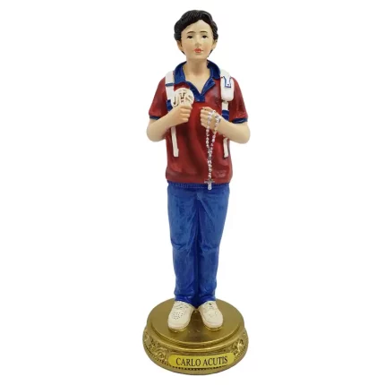 Imagem Do Santo Beato Carlo Acutis 20cm Em Resina