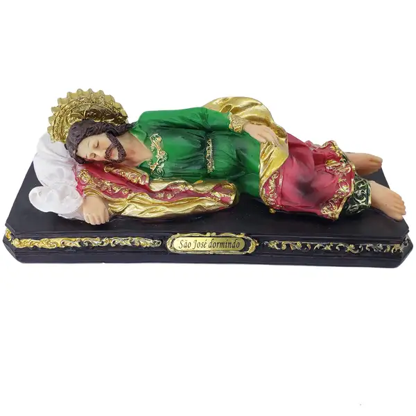 Imagem São José Dormindo 20cm Resina Com Gaveta Importada Imagem São José Dormindo 20cm Resina Com Gaveta Importada