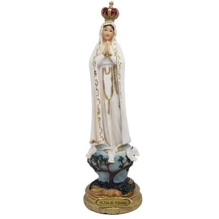 Imagem de Nossa Senhora de Fátima 30cm em Resina Importada - Peça Devocional