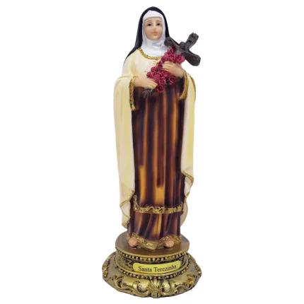 Imagem de Santa Terezinha 20cm em Resina - Decorativa Religiosa