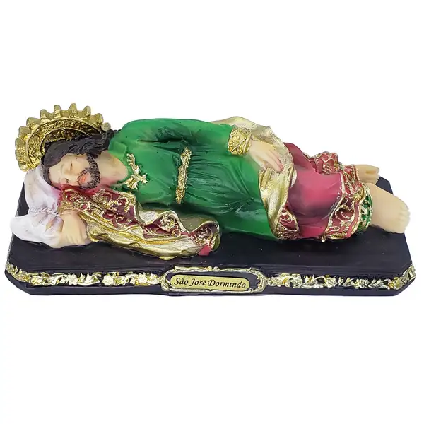 Imagem de São José Dormindo 13.5cm em Resina Importada - Peça Devocional Imagem de São José Dormindo 13.5cm em Resina Importada - Peça Devocional