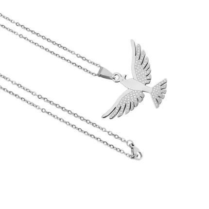 Corrente com Pingente do Divino em Aço Inoxidável - Espírito Santo