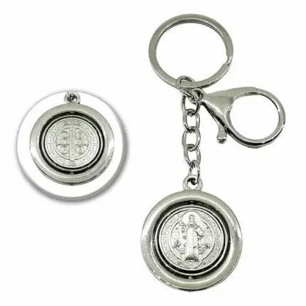 Chaveiro São Bento Giratório Níquel-01