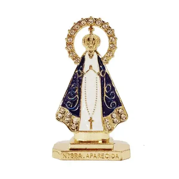 Santinha Nossa Senhora Aparecida para Painel - 5cm | Proteção para Carro e Caminhão Santinha Nossa Senhora Aparecida para Painel - 5cm | Proteção para Carro e Caminhão