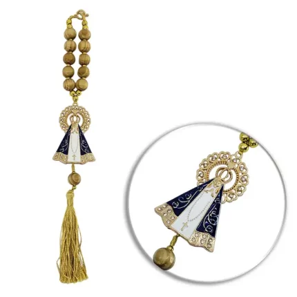 terço dezena De Carro Nossa Senhora Aparecida com coroa