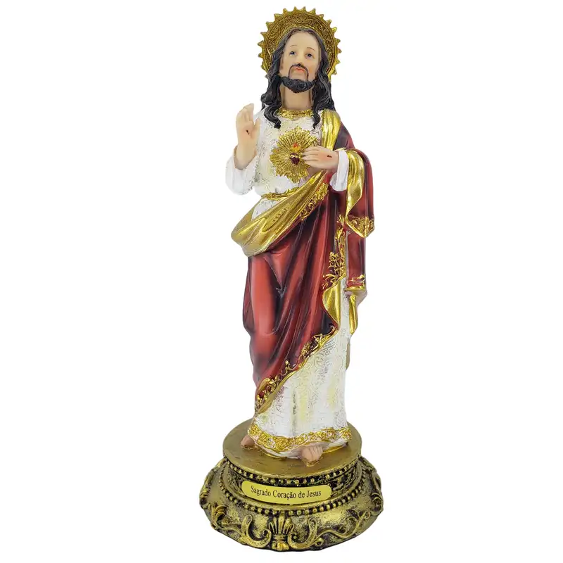 Imagem do Sagrado Coração de Jesus em Resina - 20cm, Importada