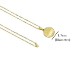 Corrente Aço Inoxidável Fina com Medalha De São Bento - Dourada