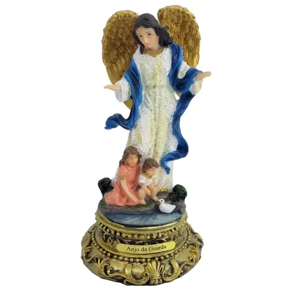 Imagem Anjo da Guarda Resina 14cm Importada