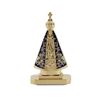 Imagem Nossa Senhora Aparecida Para Painel De Carro De Metal Dupla Face 5cm