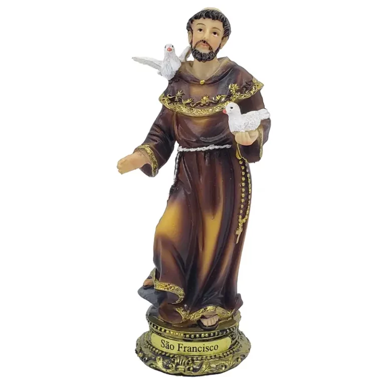 Imagem São Francisco 13cm – Resina Importada