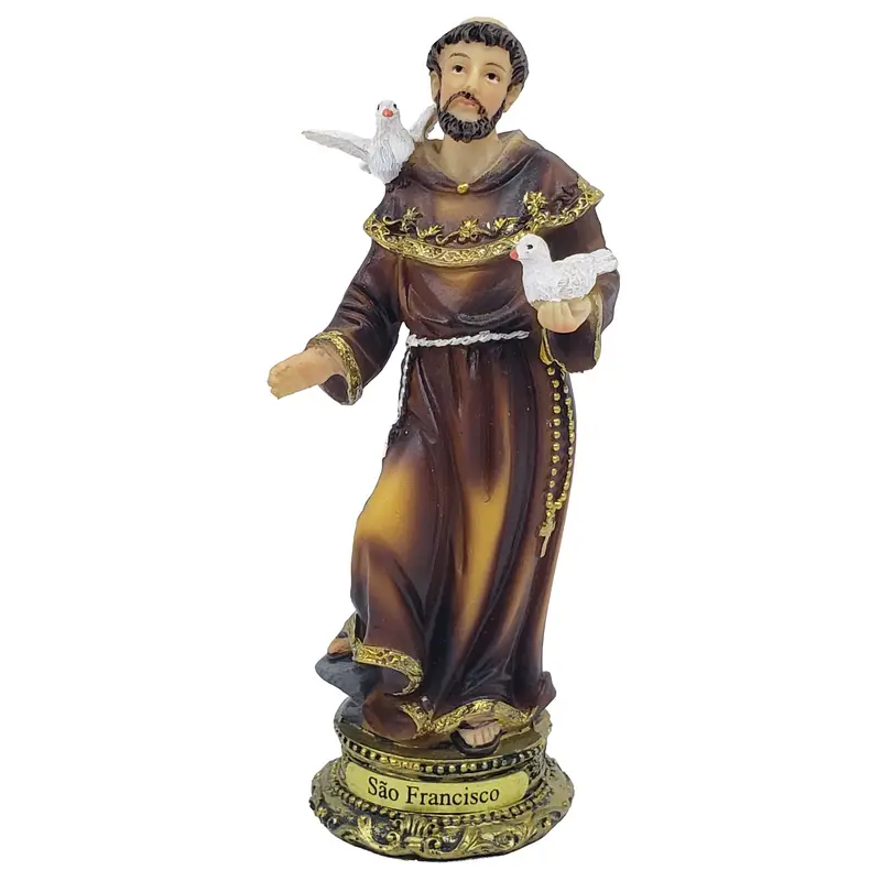 Imagem São Francisco 13cm – Resina Importada