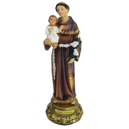 Imagem de Santo Antônio em Resina 20cm - Ideal para Devoção Pessoal e Ambientes Íntimos
