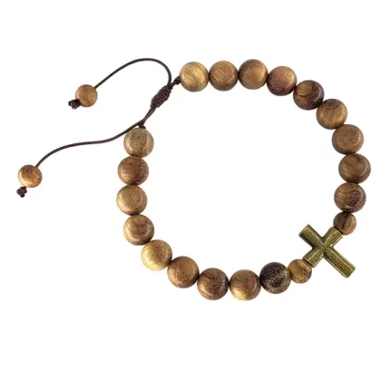 PULSEIRA REG MAD IMBUIA 8MM OV CRUZ