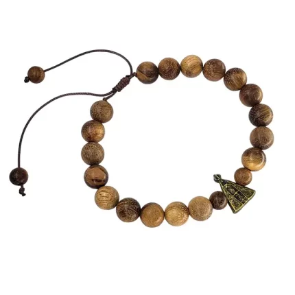 PULSEIRA REG MAD IMBUIA 8MM OV N SRA APARECIDA