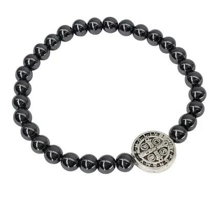 Pulseira de Hematita Elástico São Bento