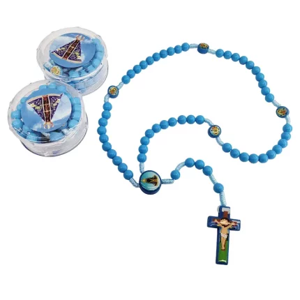 Terço Infantil N. Sra. Aparecida Azul com Caixinha