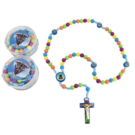 Terço Infantil N. Sra. Aparecida Colorido com Caixinha