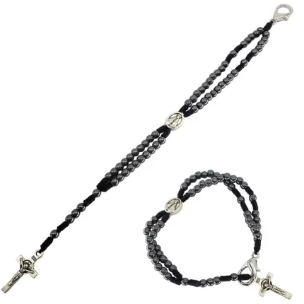 Terço de Pulso de Nossa Senhora Aparecida em Hematita