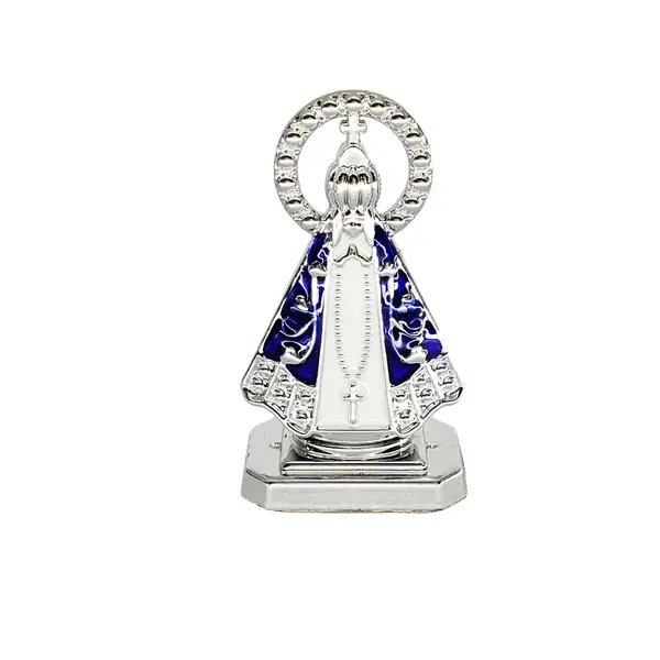 Nossa Senhora Aparecida de Plástico Prata Auto Colante – 5 cm