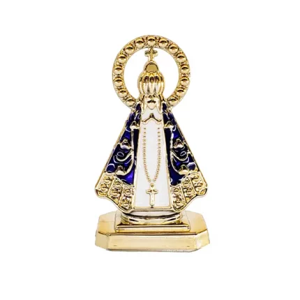Nossa Senhora Aparecida de Plástico dourado Auto Colante - 5 cm
